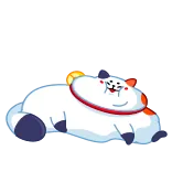 🫠 cat, cartoon, cute, animal, sleepy, adorable telegram sticker