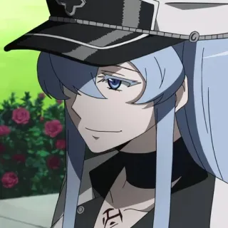 😏 Esdeath Akame ga Kill! Anime, Postać, Esdeath, Akame Ga Kill, Mundur wojskowy telegram sticker