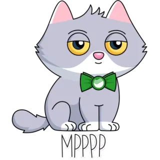 🐈 MPPPP кот, котенок, животное, мультфильм, милый, наклейка telegram sticker