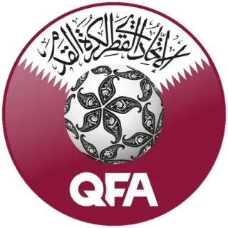 🇶🇦 Qatar Football Association الاتحاد القطري لكرة القدم QFA Qatar, football, soccer, QFA, sports, association, logo telegram sticker