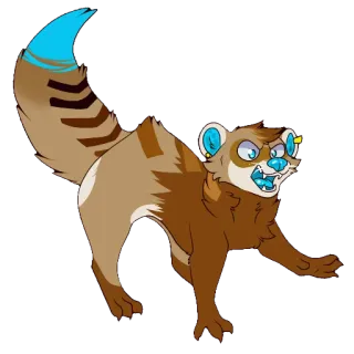 ‼ furet, animal, dessin animé, poilu, mignon, drôle whatsapp sticker