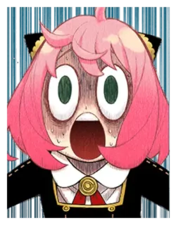 😲 Anya Forger Spy x Family Anime, Spy x Family, Anya Forger, Desenho animado, Chocado, Assustado telegram sticker
