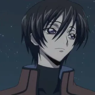 🥀 Lelouch Lamperouge Code Geass Anime, Cartone animato, Lelouch, Code Geass, Personaggio, Illustrazione whatsapp sticker