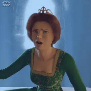 🫑 Princess Fiona Shrek princesse, fiona, shrek, animé, film telegram sticker