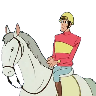 🏇 Pferd, Jockey, Cartoon, Tier, Reiter, Reitsport telegram sticker