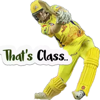 😊 That's Class Kriket, Olahraga, Atlet, Pemukul, Permainan, Pemain telegram sticker
