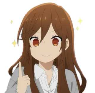 🤩 Anime, Ragazza, Indicare, Stelle telegram sticker