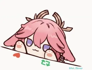 🌟 Yae Miko Genshin Impact Anime, Videospiel, Süß, Digitale Kunst, Fanart telegram sticker