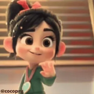 👋 Vanellope von Schweetz Wreck-It Ralph @cocopry Vanellope, ¡Rompe Ralph!, Disney, personaje de dibujos animados telegram sticker