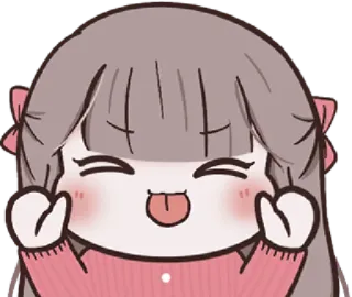 🍥 Мультфильм, Милый, Каваий, Аниме, Стикер, Девушка whatsapp sticker