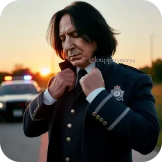 🔥 Severus Snape Harry Potter snape, severus, alan rickman, harry potter, police, officer telegram sticker