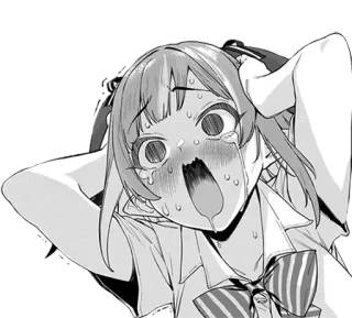 😱 anime, manga, character, crying, shocked, expression telegram sticker