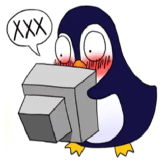 🖥 XXX пингвин, мультфильм, животное telegram sticker
