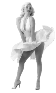👱 Marilyn Monroe marilyn monroe, dress, blonde, actress, iconic, classic telegram sticker