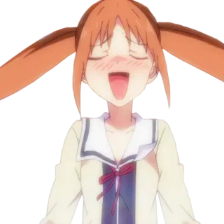 👩 Anime, Menina, Desenho animado, Feliz, Alegre telegram sticker