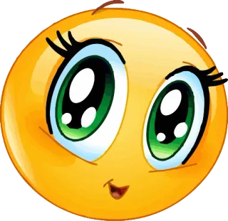 😳 Emoji, Niedlich, Augen, Gelb, Fröhlich, Gesicht telegram sticker