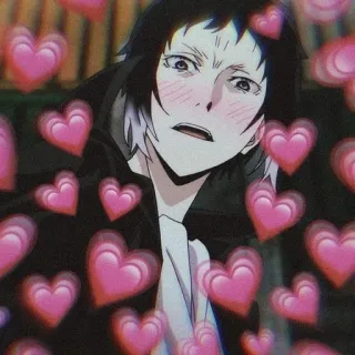 🌟 anime, hearts, love, affection, character, fanart telegram sticker