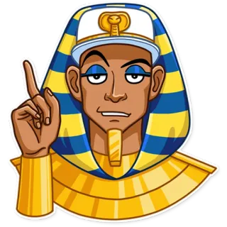 ☝️ pharaoh, ai cập cổ đại, vua, ai cập, hoàng gia, nhân vật telegram sticker