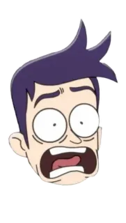 😱 Desenho animado, Rosto, Chocado, Expressão, Sticker telegram sticker