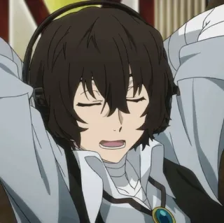 ✨ Osamu Dazai Bungou Stray Dogs อนิเมะ, มังงะ, Bungou Stray Dogs, โอซามุ ดาไซ, ดาไซ, ตัวละคร, ภาพเหมือน telegram sticker