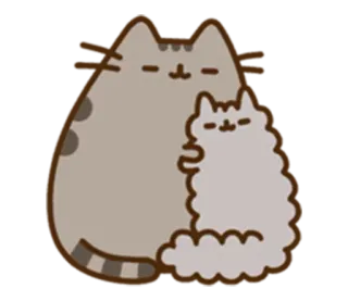 😌 Pusheen cat, kitten, cute, cartoon, animals, pet, kawaii whatsapp sticker