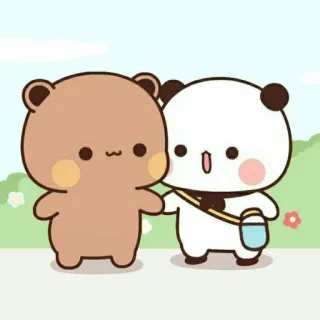 ✨ 곰, 만화, 귀여운, 카와이, 우정 whatsapp sticker