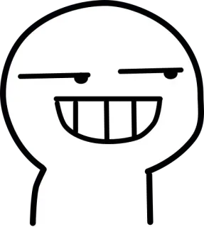 😽 weiß, Cartoon, Figur, arrogant, minimalistisch, Gesichtsausdruck telegram sticker