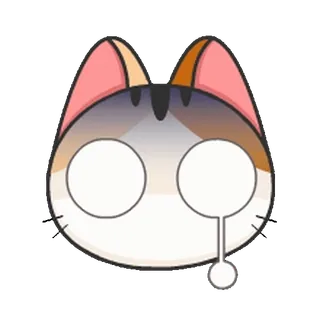 😢 แมว, สติกเกอร์, สัตว์, แว่นตาข้างเดียว, น่ารัก, คาวาอิ telegram sticker