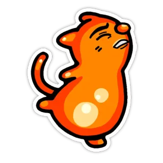 💁 laranja, desenho animado, animal, adesivo, personagem telegram sticker