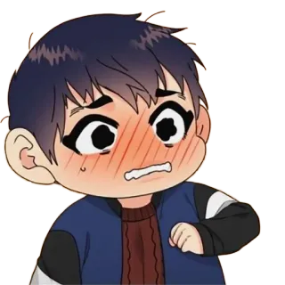 ☺️ Аниме, Мультфильм, Чиби, Милый, Румянец telegram sticker