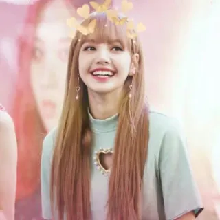 😁 Lisa kpop, zangeres, vrouw, portret, glimlach, blond, idool telegram sticker