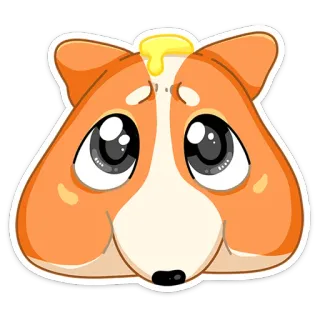🥺 คอร์กี้, หมา, เนย, น่ารัก, สติกเกอร์, สัตว์ telegram sticker