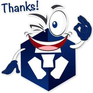👌 Thanks! Desenho animado, Obrigado, Fofo, Expressão, Agradecimento telegram sticker