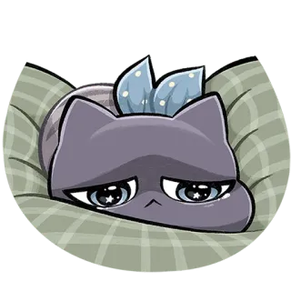 😔 고양이, 슬픈, 동물, 귀여운, 만화, 스티커 telegram sticker