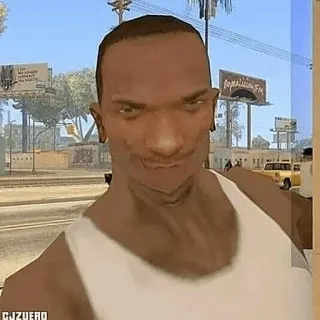 🥴 CJ Grand Theft Auto: San Andreas CJZUERO CJ, Grand Theft Auto, San Andreas, Videojuego, Personaje, Meme whatsapp sticker