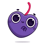 😍 frutta, cuore, carino, cartone animato, adesivo, ciliegia telegram sticker