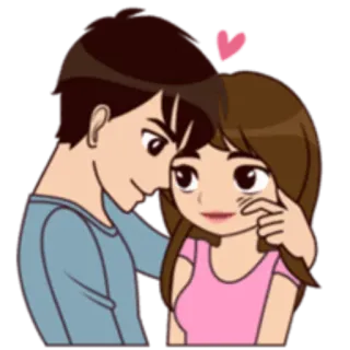 🤗 amour, couple, dessin animé, romance, relation, coeur telegram sticker