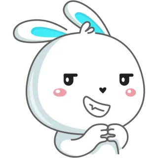 🤘 Hase, Kaninchen, süß, Tier, Cartoon, Sticker telegram sticker
