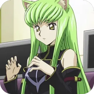 🫥 C.C. Code Geass whatsapp sticker