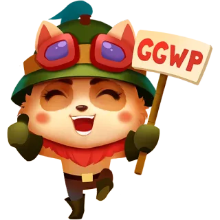 😊 GGWP Gaming, ggwp, Bom jogo, Bem jogado, Desenho animado, Fofo, Alegre telegram sticker
