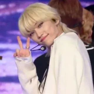 ✌️ kpop, felix, peace sign, idol, singer, male telegram sticker