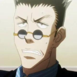 🇯🇵 Leorio Hunter x Hunter anime, character, glasses, leorio, hunter x hunter telegram sticker