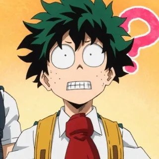 🥦 Izuku Midoriya My Hero Academia 애니메이션, 만화, 나의 히어로 아카데미아, 미도리야 이즈쿠, 데쿠 telegram sticker