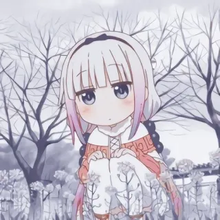 🍬 Kanna Kamui Miss Kobayashi's Dragon Maid 애니메이션, 드래곤, 귀여운, 칸나, 칸나 카무이 whatsapp sticker