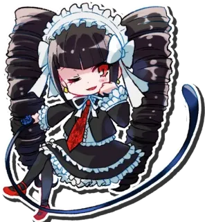 🃏 Celestia Ludenberg Danganronpa Anime, Mangá, Celestia Ludenberg, Danganronpa, Chibi, Gótico telegram sticker