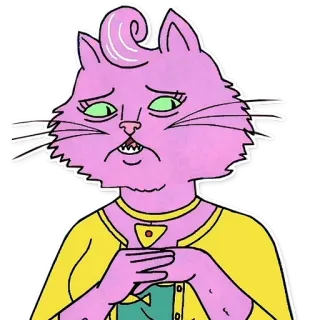 😪 Princess Carolyn BoJack Horseman кот, мультфильм, телешоу, животное, персонаж telegram sticker