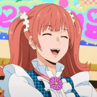 🌟 anime, chica, personaje, sonriendo, feliz whatsapp sticker
