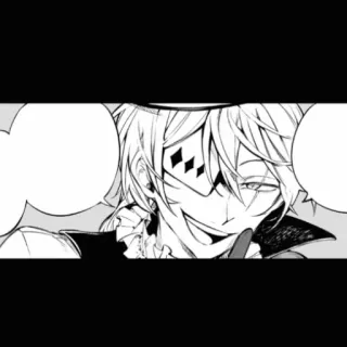 🃏 Anime, Manga, Seringai, Penutup mata, Berlian, Karakter, Ilustrasi telegram sticker