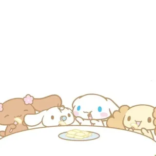 🌟 süß, kawaii, cartoons, cinnamonroll, freundschaft, essen telegram sticker