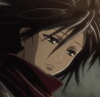🌿 Mikasa Ackerman Attack on Titan anime, Attack on Titan, Mikasa, Ackerman telegram sticker